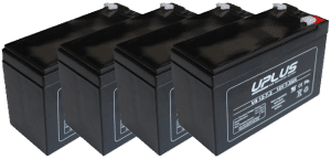 Blyackumulator 12V 7,2Ah (10 år) 4-pack