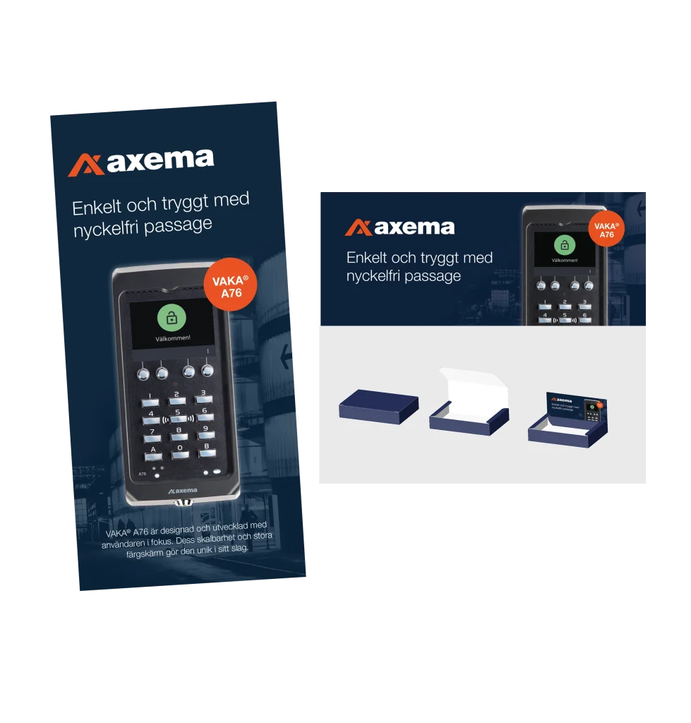 Axema Folder A76 20 st, levereras med displaybox, format 100x210 mm - Axema