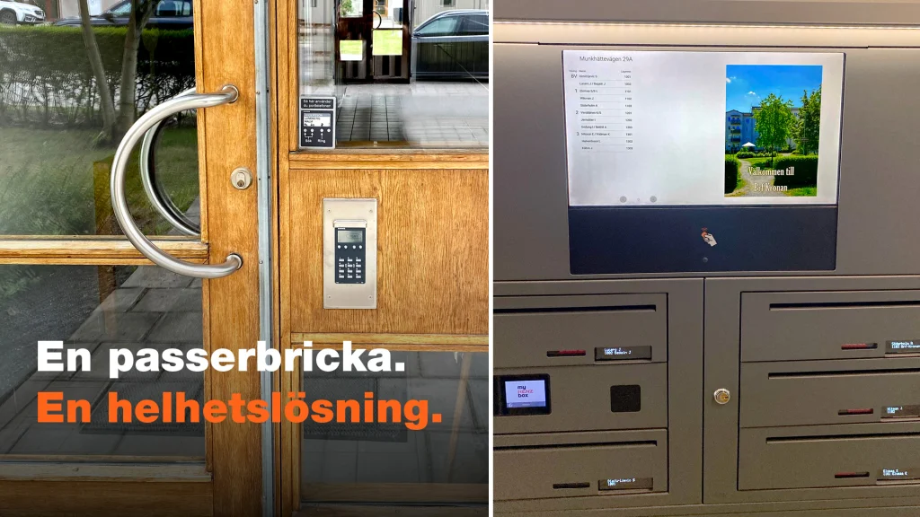 Digitala informationstavlor integrerade i postboxar – lyckad digital helhetslösning i brf Kronan